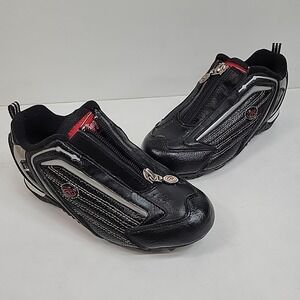 Rawlings Youth Size 1 Zipup Baseball Cleats Black Red Activewear Sports Comfy